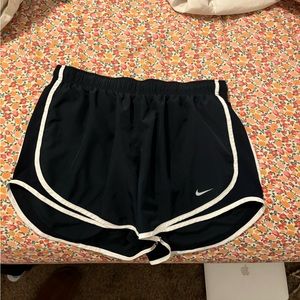 Women’s Nike dri fit shorts size large black and white